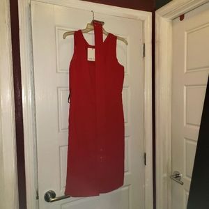 Red Calvin Klein dress w/red belt
